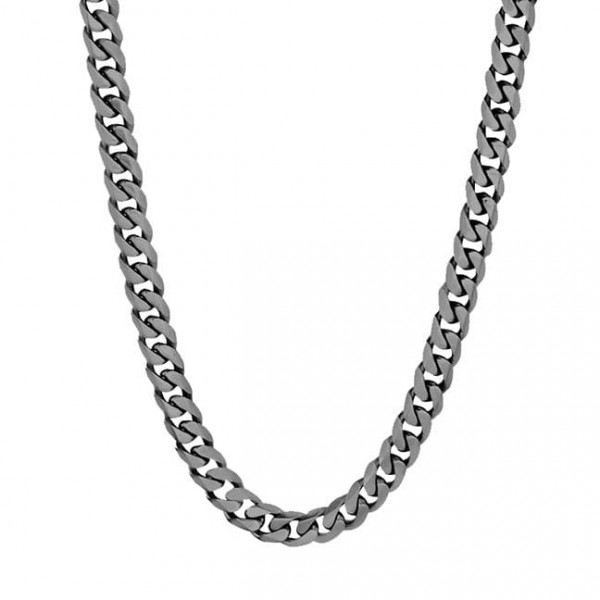 STAINLESS STEEL GUNMETAL GRAY MATTE CURB LINK CHAIN