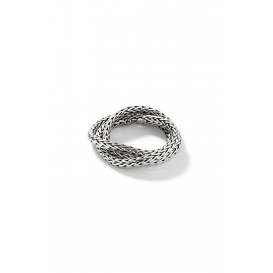 JOYHN HARDY FLEXIBLE STERLING SILVER MINI CHAIN RING