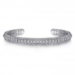 STERLING SILVER BUJUKAN BEADED CUFF BANGLE