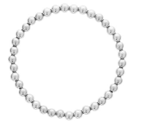 5MM STERLING SILVER BEAD STRETCH BRACELET