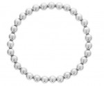 6MM STERLING SILVER BEAD STRETCH BRACELET