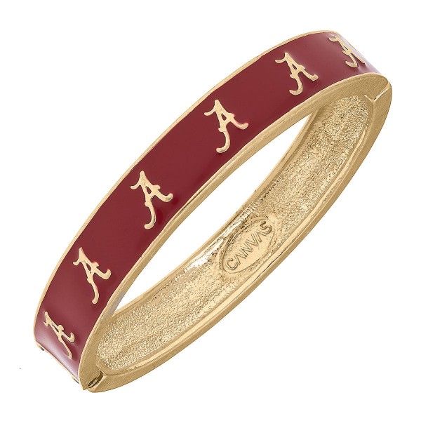 ALABAMA ENAMEL HINGE BANGLE BRACELET