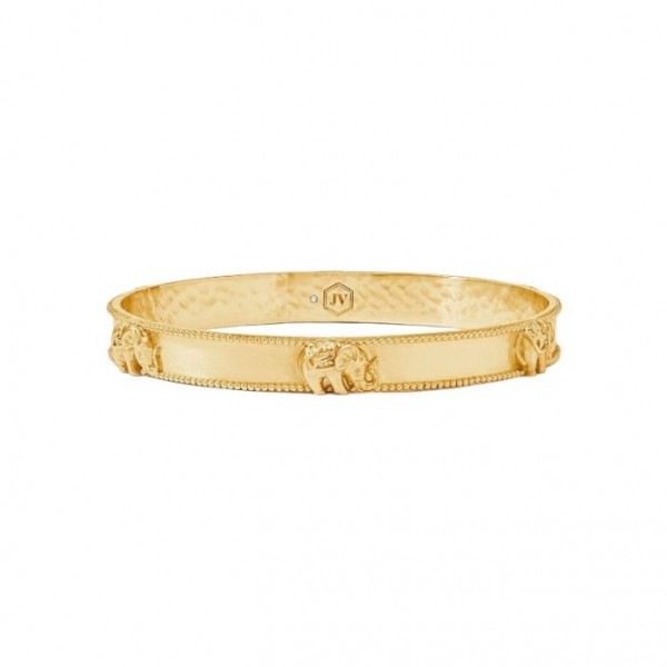 JULIE VOS ELEPHANT BANGLE GOLD PLATED BRACELET