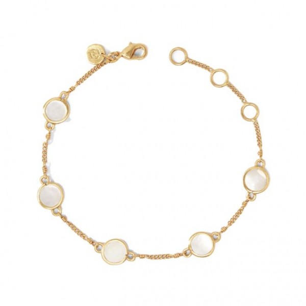 JULIE VOS VALENCIA MOTHER OF PEARL GOLD PLATED BRACELET