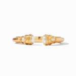 JULIE VOS CANNES PEARL CUFF GOLD PLATED BRACELET