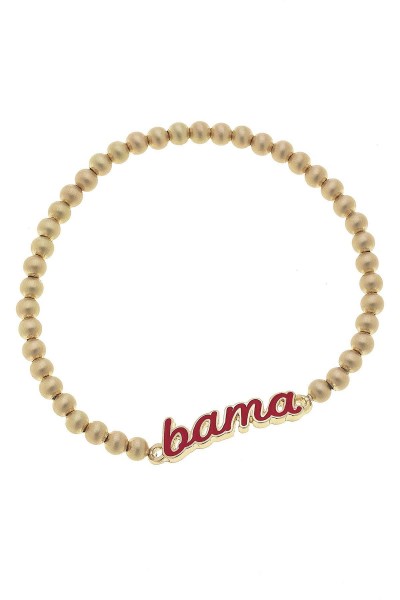 GOLD PLATED SATIN BEAD BAMA BRACELET