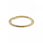 STAINLESS STEEL GOLD TONE CURB LINK BRACELET