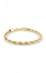 STAINLESS STEEL GOLD PLATE ROPE BRACELET