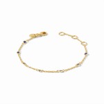 JULIE VOS GOLD PLATE CELESTE DELICATE BLUE BRACELET