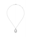 STERLING SILVER .10CTW WHITE SAPPHIRE BUJUKAN NECKLACE