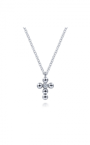 STERLING SILVER DIAMOND BUJUKAN CROSS NECKLACE