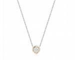 STERLING SILVER 14K DIAMOND NECKLACE