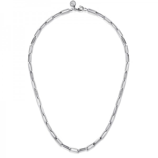 STERLING SILVER 18 INCH PAPERCLIP NECKLACE