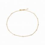 JULIE VOS CELESTE CZ STATION GOLD PLATED NECKLACE