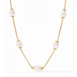 JULIE VOS FLORA PEARL GOLD PLATED NECKLACE