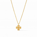 JULIE VOS MALTA CROSS CANTERBURY GOLD PLATED NECKLACE