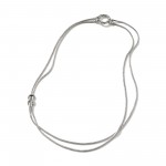 STERLING SILVER LOVE KNOT ADJUSTABLE CHAIN NECKLACE