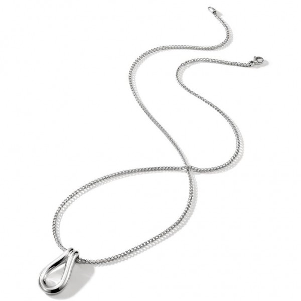 STERLING SILVER LINK PENDANT ON SURF CHAIN