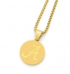 STAINLESS STEEL YELLOW TONE ALABAMA PENDANT