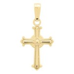 14K GOLD FILLED ORNATE BEADED CROSS