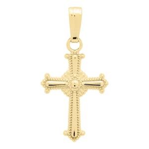 14K GOLD FILLED ORNATE BEADED CROSS