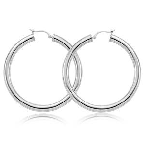 STERLING SILVER TUBE EARRINGS 4X40MM