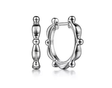 STERLING SILVER BUJUKAN HUGGIE EARRINGS