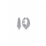 STERLING SILVER 20MM BUJUKAN HOOP EARRINGS