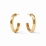 JULIE VOS HAVANA HOOP MEDIUM GOLD PLATED EARRINGS