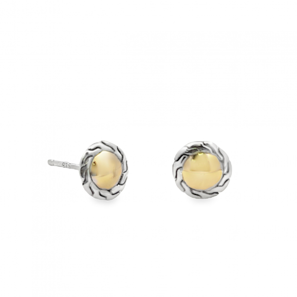 STERLING SILVER 14K STUD EARRINGS