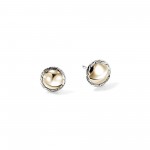 JOHN HARDY STERLING SILVER & 14K STUD EARRINGS