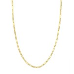 14K YELLOW GOLD HOLLOW PAPERCLIP CHAIN