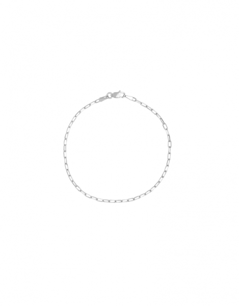 14K  WHITE GOLD PAPERCLIP BRACELET