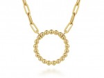 14K YELLOW GOLD BUJUKAN CHAIN WITH CIRCLE 17 INCH