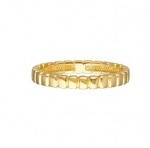 14K YELLOW GOLD RIBBED BAND