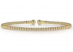 14K YELLOW GOLD BEADED BUJUKAN BANGLE