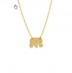 14K YELLOW GOLD ELEPHANT PENDANT