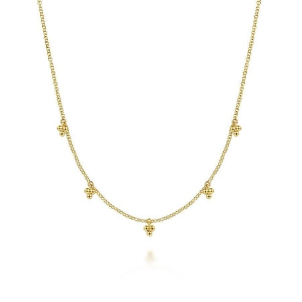 14K YELLOW GOLD BUJUKAN DROPLET NECKLACE