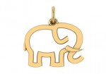 14K Yellow Gold Elephant Necklace