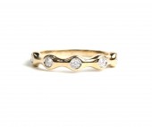 14K YELLOW GOLD DIAMOND BEZEL BAND