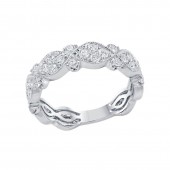 14K WHITE GOLD DIAMOND STACKABLE BAND
