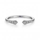 14K WHITE GOLD DIAMOND SPLIT STACKABLE RING