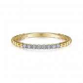 14K YELLOW GOLD DIAMOND STACKABLE BAND