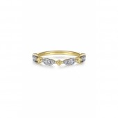 14K YELLOW GOLD DIAMOND STACKABLE BAND