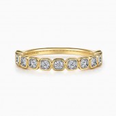 14K YELLOW GOLD DIAMOND STACKABLE BAND