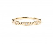 14K YELLOW GOLD DIAMOND STACKABLE RING