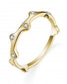 14K YELLOW GOLD DIAMOND STACKABLE RING