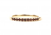 14K YELLOW GOLD 1.5MM GARNET STACKABLE BAND