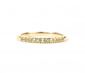 14K YELLOW 1.5MM PERIDOT STACKABLE BAND