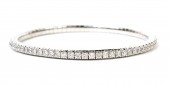 14K WHITE GOLD DIAMOND STRETCH TENNIS BRACELET